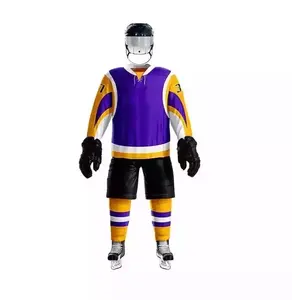 Uniforme de hockey sobre hielo de equipo personalizado de alta calidad con bordado Nuevo Diseño y sublimación barata Impresión de nombre OEM - Product Image 3