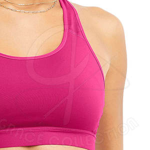 Soutiens-gorge de sport pour femmes tendance Fitness soutien-gorge rembourré dos nu pour motif personnalisé Style Yoga haut couleur unie soutien-gorge de gymnastique - Product Image 6