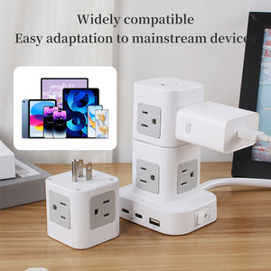 可堆叠塔式电涌保护器电源板 1.5m 延长线 12 个交流电源插座 6 个 USB-A/C 端口 IP67 10A 医院用铜插头 - Product Image 4