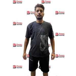 Ropa de calle personalizada de algodón de dos piezas conjunto corto verano Streetwear cuello redondo impreso camiseta conjunto para los hombres - Product Image 1
