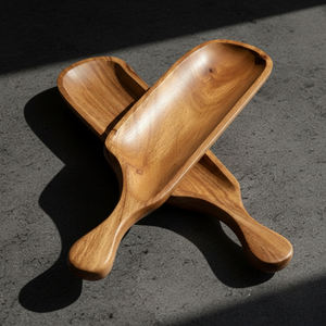 Plateaux de service rectangulaires en bois massif de qualité supérieure, compatibles lave-vaisselle et réutilisables pour la restauration, le service de boissons et une utilisation décorative - Product Image 4