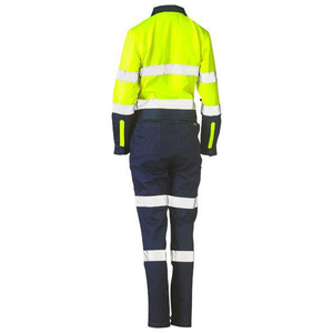 Combinaison de forage en coton haute visibilité pour femmes Combinaison de travail haute visibilité deux tonnes pour femmes - Product Image 2