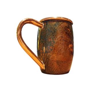 Taza de cobre puro de diseño antiguo con mango de latón, venta al por mayor, taza martillada de mula de cobre de estilo indio, proveedor de India - Product Image 6