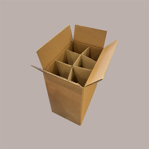 10 pièces boîte de papier brun brillant stratification tache UV pour 6 bouteilles 500ml personnalisable 275x180x320 UV accessoires de téléphone portable ruche - Product Image 1