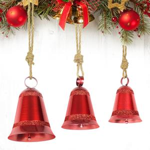 Campana colgante de Navidad metálica Acento para árboles de vacaciones Adorno tradicional para celebraciones y reuniones - Product Image 2