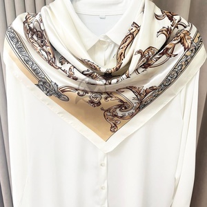 New Season Soft Touch Silk Scarves Designed Statement Appeal Silk Scarves Loved Across Modern Fashion Wear Silk Scarves - Product Image 6