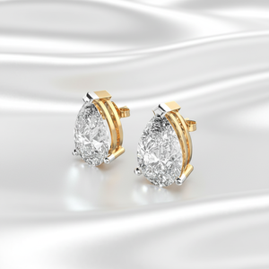Pendientes de Botón Solitario de Diamante Moissanite de Pera de 2 Quilates de Lujo, Plata de Ley 925, Joyería Fina de Moda para Mujer, Compromiso, Boda - Product Image 2
