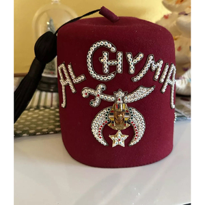 Vintage Shriners Masonic Fez Hat con borla Freemasons Masonic Hat - Product Image 1