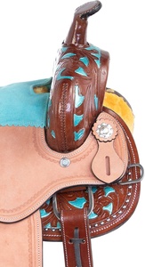 Selles de course occidentales et anglaises en cuir véritable de qualité supérieure pour l'équitation - Product Image 5