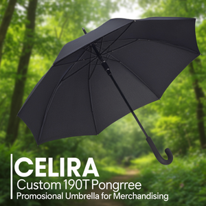 Ombrello Promozionale Personalizzato CELIA in Pongee 190T per Merchandising - Product Image 3