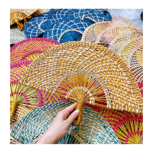 High-Quality Seagrass Hand Fan - Durable, Handcrafted, and Ideal for Tropical & Ethnic Decor Themes - Product Image 3