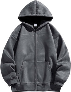 Sweat à capuche unisexe 100% coton 420gsm surdimensionné ODM OEM personnalisé Sweats à capuche zippés pour hommes avec logo et design personnalisé - Product Image 6