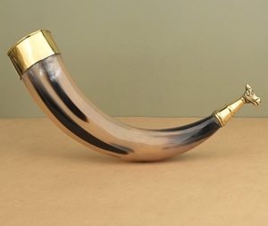 Cuerno vikingo tradicional para beber con detalles de ágata, ideal para recreaciones y regalos de la India internacional - Product Image 3