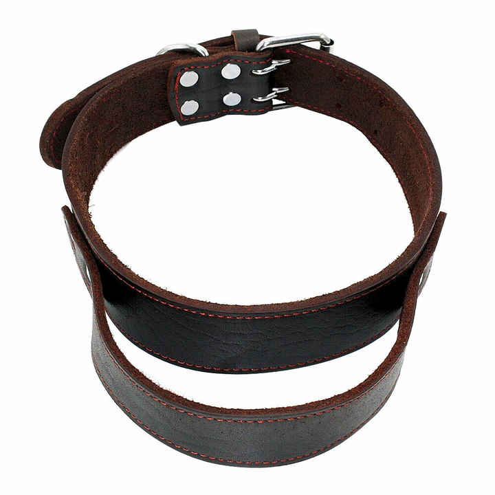 Leather Dog Collar for Small Medium Large Dog Adjustable Soft Breathable Leather Padded Pet Collar with Alloy Buckle Dog Collar