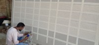 Tapis et ensembles de tapis modernes abstraits en laine tuftée à la main, antidérapants, à poils moyens, avec support en latex – Tapis élégants et personnalisables