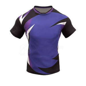 Dernier modèle de maillot de rugby personnalisé pour hommes, respirant, grande taille, manches courtes, impression par sublimation - Product Image 5