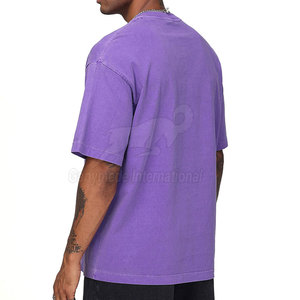 T-shirt décontracté pour homme en coton tricoté 100% coupe ajustée, style tendance, effet vieilli, séchage rapide, manches courtes, haute qualité, en promotion - Product Image 5