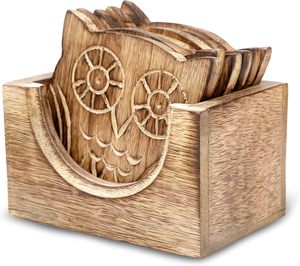 Juego de posavasos de té de barco de madera, posavasos de té decorativo con forma de barco, mesa de comedor, juego de posavasos de té, juego de regalos de mesa - Product Image 4