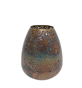 Bougie votive en métal de taille moyenne de meilleure forme en vrac faite à la main de couleur or pour la décoration de table de mariage et de maison personnalisée - Product Image 2