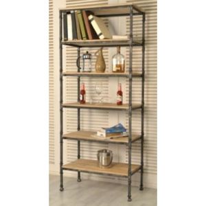 Librerías Modernas de Diseño Clásico y Lujo, Ajustables, de Madera de Mango con Acabado Natural, Aparador para Sala de Estar u Oficina en Casa - Product Image 1