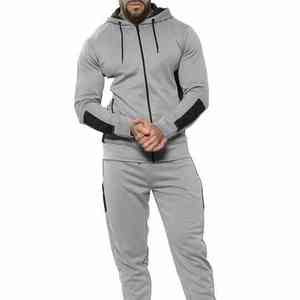 Logo personnalisé fermeture éclair 2 pièces homme coupe-vent survêtement entraînement survêtement jogger pour la saison d'hiver - Product Image 1