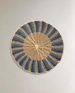 Mantel individual redondo de algas marinas con borde azul Productos ecológicos Hecho en Vietnam Mantel Decoración de mesa al por mayor - Product Image 2