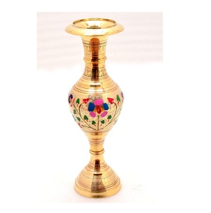 Fabricante más vendido de jarrones de flores de latón Decoración del hogar de alta calidad Florero y jarrón de piso Made India - Product Image 4