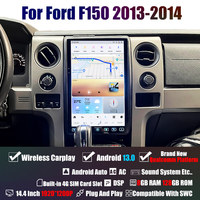 AuCar Auto Stereo 14.4 pouces Android 13 8-128G lecteur DVD de voiture GPS Auto Electronics pour Ford F150 2009-2014 Tesla écran autoradio