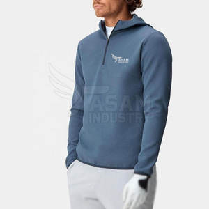 Custom Blank Quarter Zip Hoodies Running Training Lightweight Quarter Zip Hoodies for Men - Product Image 5