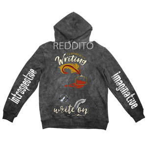 High Quality Regular Fit Pullover Acid Wash <b>Hoodies</b> <b>Men</b> Winter Vintage Faded Distress Embroidered Fleece Custom <b>Hoodies</b> <b>Black</b> - Product Image 1