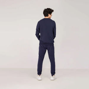 Sweat-shirt pour homme de haute qualité, à manches longues, à col rond, à épaules tombantes, avec logo personnalisé imprimé, nouvelle arrivée - Product Image 3