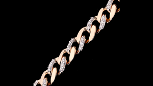 Cadena Cubana con Diamantes Cultivados en Laboratorio |   Fabricación de Joyería Personalizada - Product Image 4