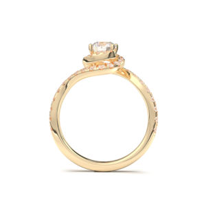 Luxurious 3.90 Carat E-F/VVS-VS <b>Moissanite</b> Round Cut Engagement <b>Ring</b> for Women in Silver - Product Image 4