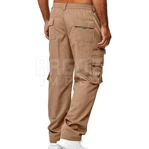 <b>Men's</b> Comfortable Casual Cargo <b>Trousers</b> Fashionable Slim Fit with Mid Waist Washed Style and <b>Lightweight</b> Design - Product Image 3
