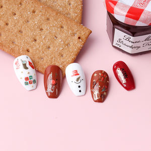 ShineB Remeber Christmas #45889 Snowman Snow Nail Art <b>Stickers</b> Korea Oem Nail Supplies Custom Finger Beauty Made in Korea - Product Image 2