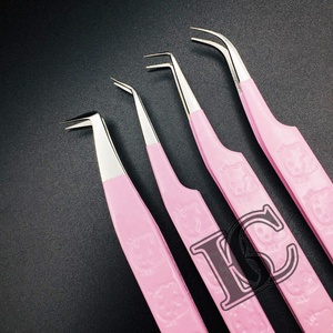 Nouvelle arrivée Pince à épiler pour extensions de cils Pince à cils en acier inoxydable durable avec un beau nouveau design de charme en vison - Product Image 4