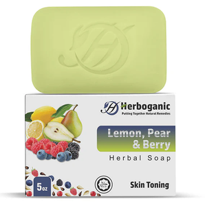 สบู่สมุนไพร Herboganic Lemon, Pear & Berry สำหรับผิวกระจ่างใส - Product Image 1