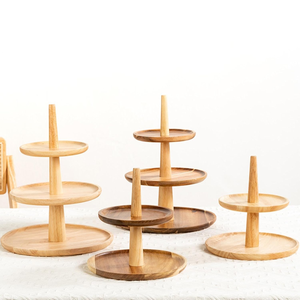 High Quality Natural Wood <b>Cupcake</b> <b>Stand</b> Set Decoration Pastry Holder Wholesale Nice Price from Vietnam - Product Image 4