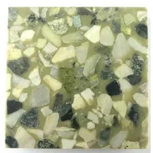 Azulejo de suelo de porcelana esmaltada verde acento Vintage muestra única C710 para uso Interior Firebrick Rare Vintage Fritztile Tile - Product Image 1