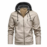 Veste unisexe slim en cuir synthétique et fausse fourrure, col montant, chaude, de haute qualité, design personnalisé 2025, pour l'hiver et l'airsoft