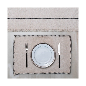 Half White Pearls Attached Floral Dining Table Use Jute <b>Placemat</b> 33x45cm Rustic Style ISO Certified Lightweight India Export - Product Image 3