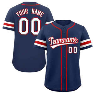 Maillots de baseball pour hommes à prix d'usine, respirants, imprimés, de haute qualité, service OEM, couleurs et logos personnalisables - Product Image 2