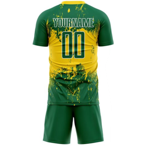 Nouveau style de maillot de football unisexe personnalisé par sublimation, ensemble uniforme, 100% polyester extensible et antibactérien, manches courtes - Product Image 3