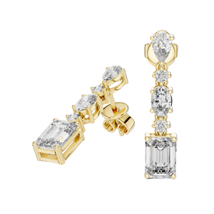 ต่างหูเพชรทรงหยดน้ำ 2.87 กะรัต คุณภาพ VVS-VS-EF CVD  ทอง 18KT, 14KT, 10KT และเงิน 925  ทองชมพู, ทองเหลือง, ทองขาว และมอสซาไนต์ - Product Image 5