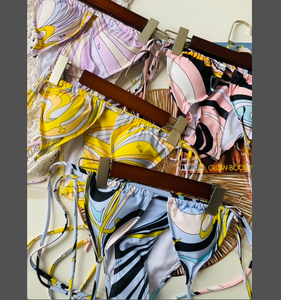 Offres Spéciales STOCK Haut triangle imprimé 4 couleurs Maillots de bain de luxe de créateur Bikini sexy design pour femmes - Product Image 2