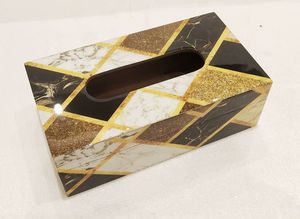 กล่องใส่กระดาษทิชชูเคลือบลายเคลือบเงาสำหรับตกแต่งบ้าน - Product Image 2