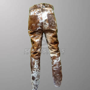 Moda Hair-on Hide Pants Mens Hecho a mano Exótico Look Premium Hecho a mano Hair-on Cowhide Pants - Product Image 3