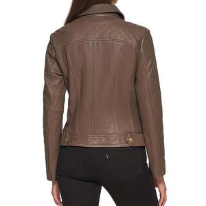 Chaqueta de cuero de manga larga para mujer de alta calidad, diseño personalizado, ropa de calle transpirable para exteriores, relleno de algodón, suministro al por mayor - Product Image 4