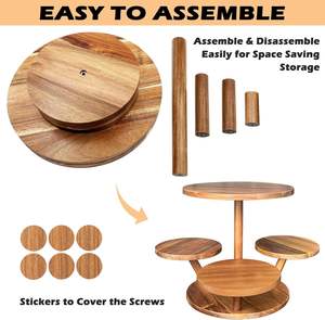 ที่ตั้งคัพเค้ก4ชั้นสำหรับ50คัพเค้กไม้ยืนแสดงเค้กขนมหวาน - Product Image 4