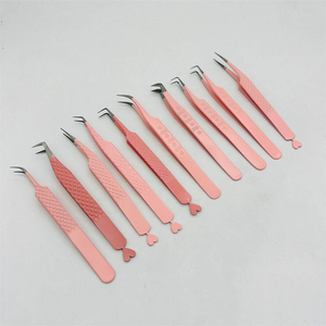 แหนบต่อขนตา45 75องศาบางตรงฉลากส่วนตัวที่แข็งแรงแหนบปลายไฟเบอร์แหนบต่อขนตาแบบกำหนดเอง - Product Image 4